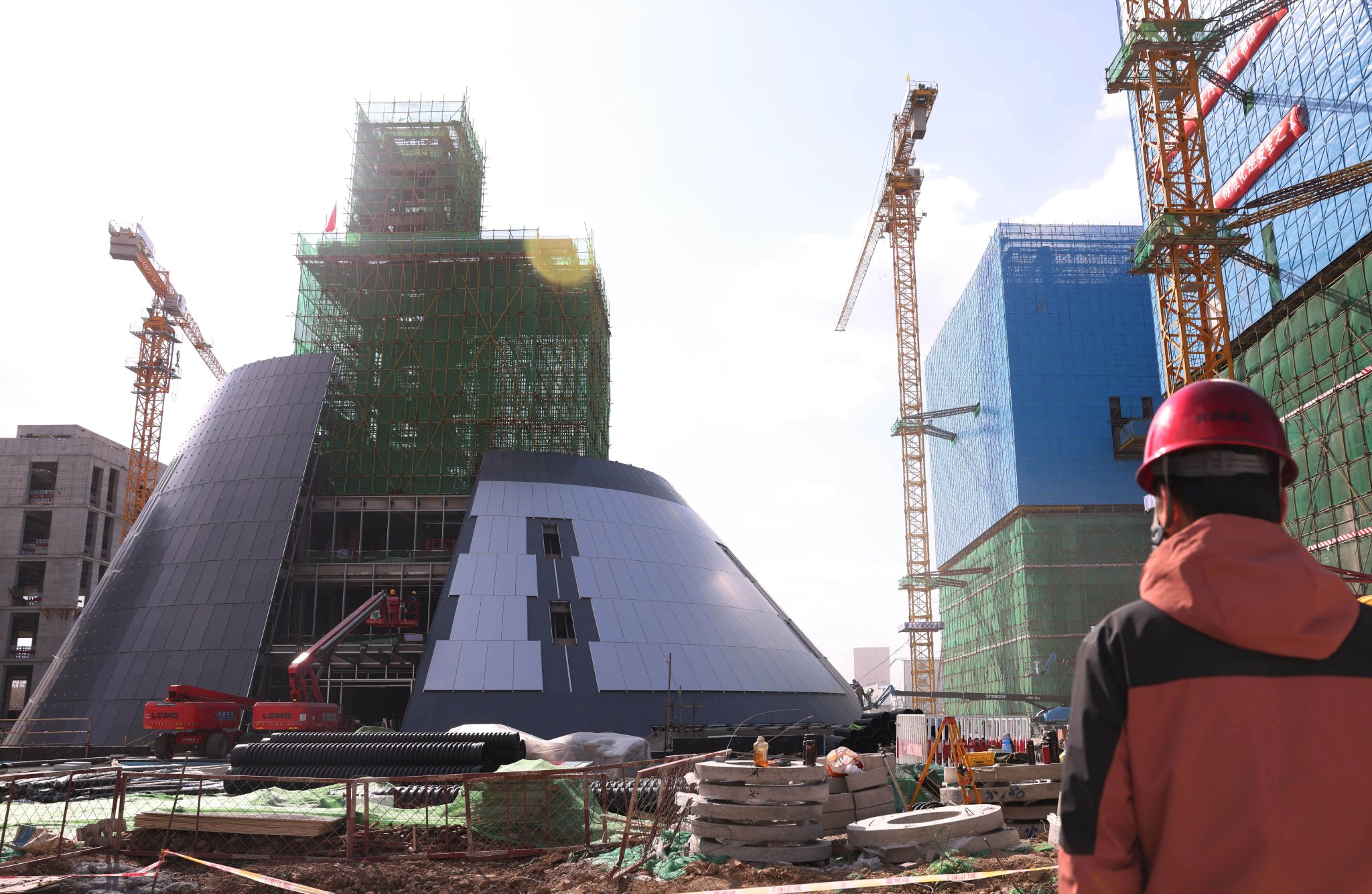 3月17日,北京火箭大街項目施工現場。新京報記者 李木易 攝
