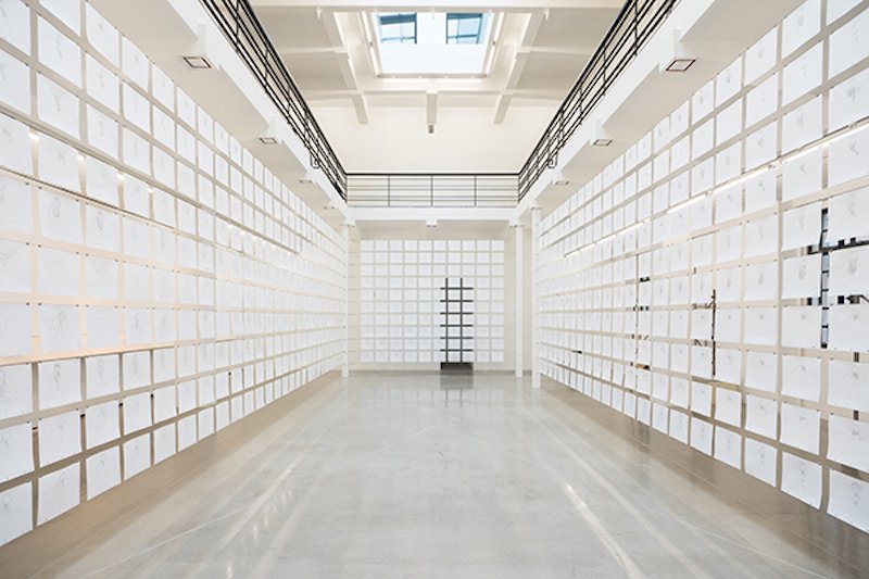 弗朗西斯·埃利斯,《出埃及记》手绘稿,外滩美术馆展览现场,2018