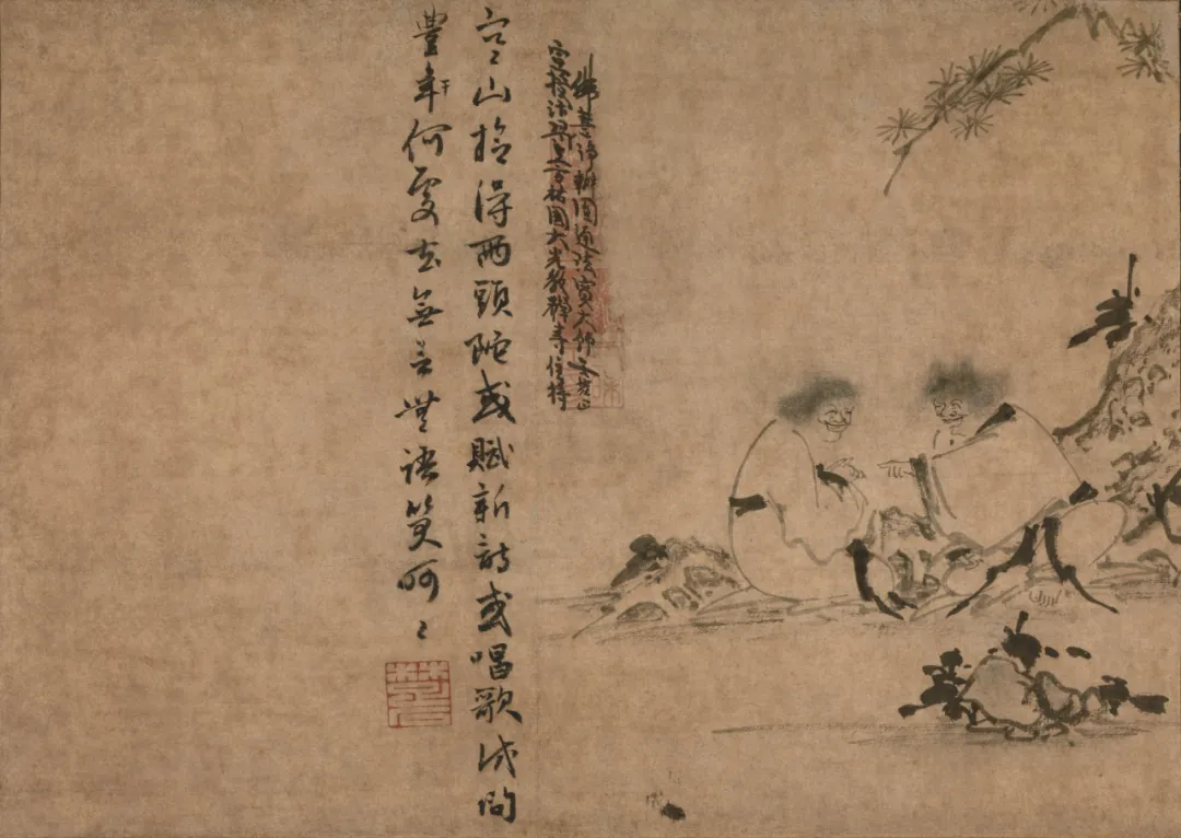因陀羅《禪機圖斷簡》(寒山拾得圖) 元代 14世紀 日本東京國立博物館藏 展出日期:5月20日-6月15日