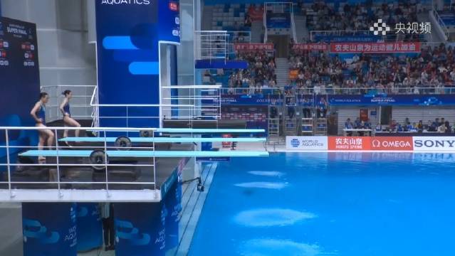 跳水世界杯陈艺文昌雅妮双人三米板前两轮破百分
