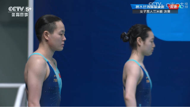 陈艺文昌雅妮跳水世界杯总决赛女子双人3米板夺金