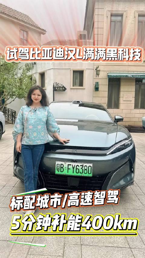 在智能驾驶方面，汉L提供了车顶激光雷达和车侧翼子板后视摄像头的可选配置