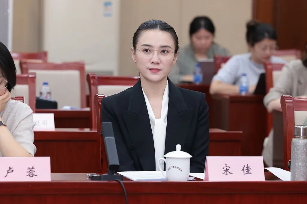 2024年9月27日，宋佳出席电视剧《山花烂漫时》座谈研讨会。图源：视觉中国