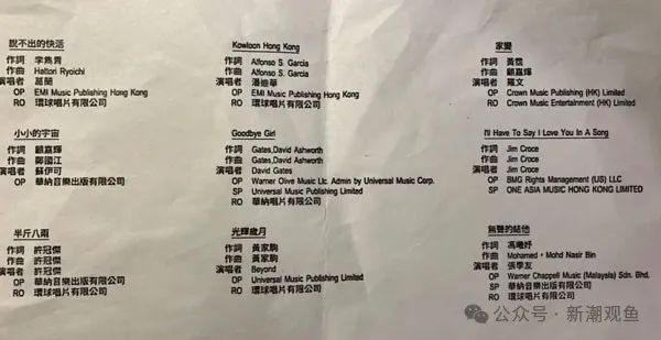 刘伟强送给媒体的“私人歌单”