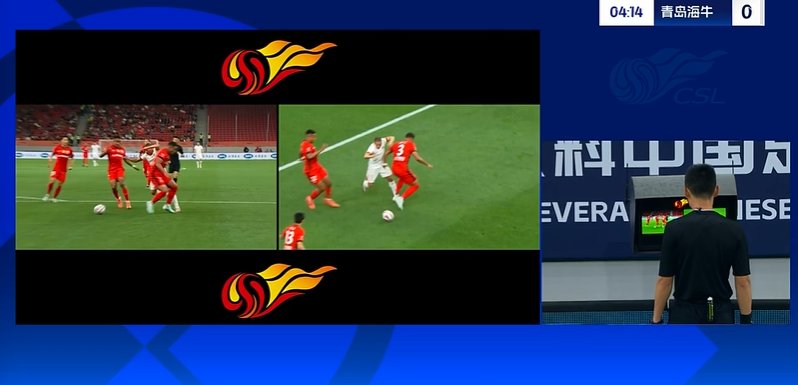 "青岛姆巴佩造点"！蒋光太放倒韦林顿&VAR介入判点，奥古斯托点射