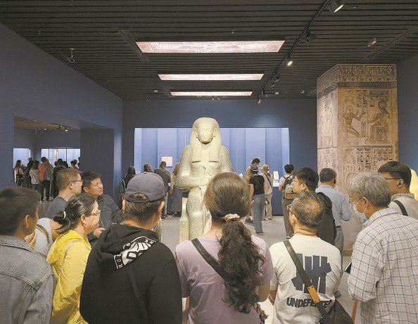 “古埃及文明大展”现场 本报记者 王凯 摄