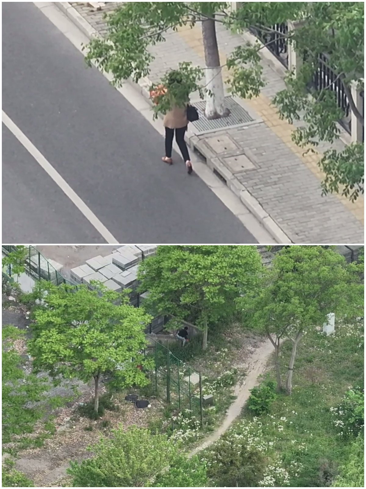 「埋包」現場畫面。上海靜安警方供圖