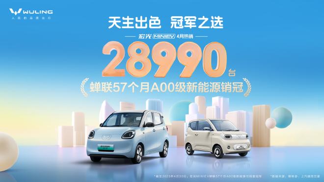 宏光MINIEV 的四月份销量达到28990台