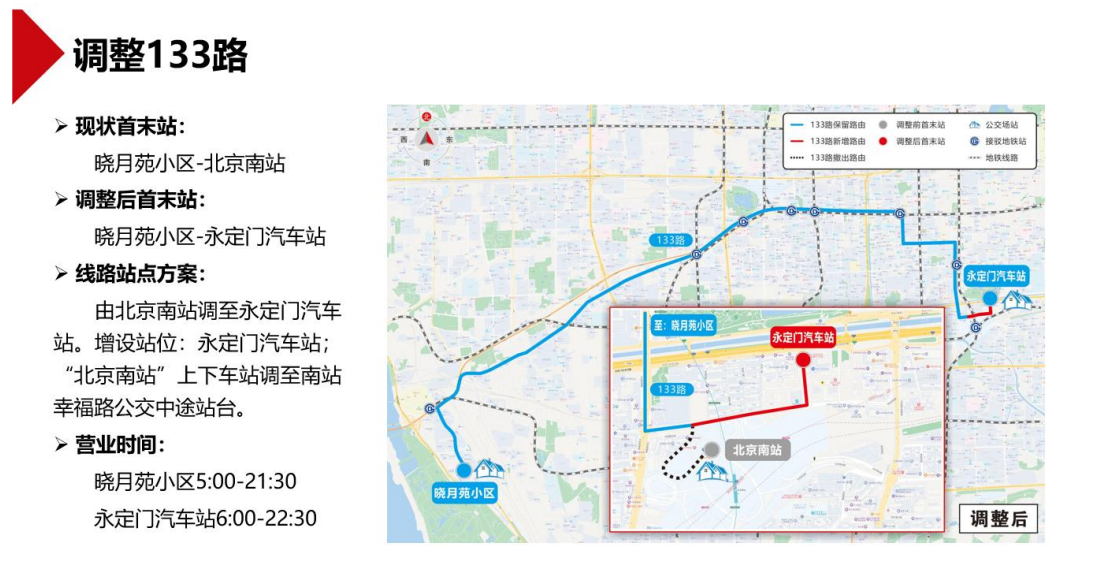 113路調整方案。圖片來自北京市交通委