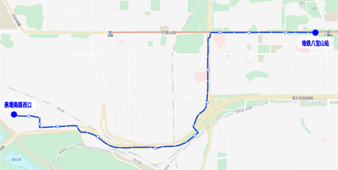 圖3 專91路燕堤南路西口發出方向線路圖