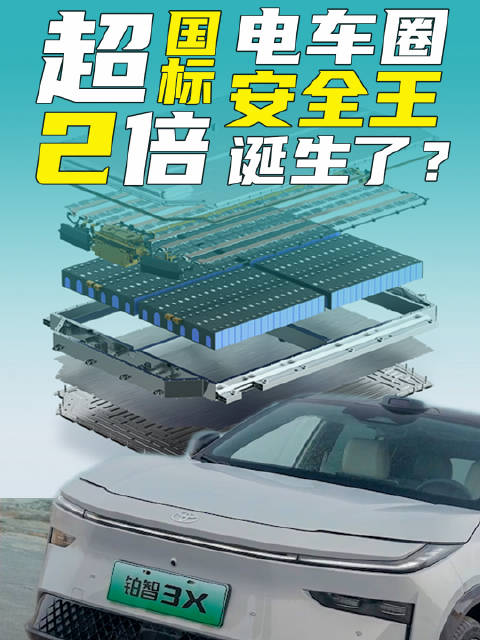 买电池不是开盲盒，铂智3X用实力证明，电池安全超国标2倍标准！