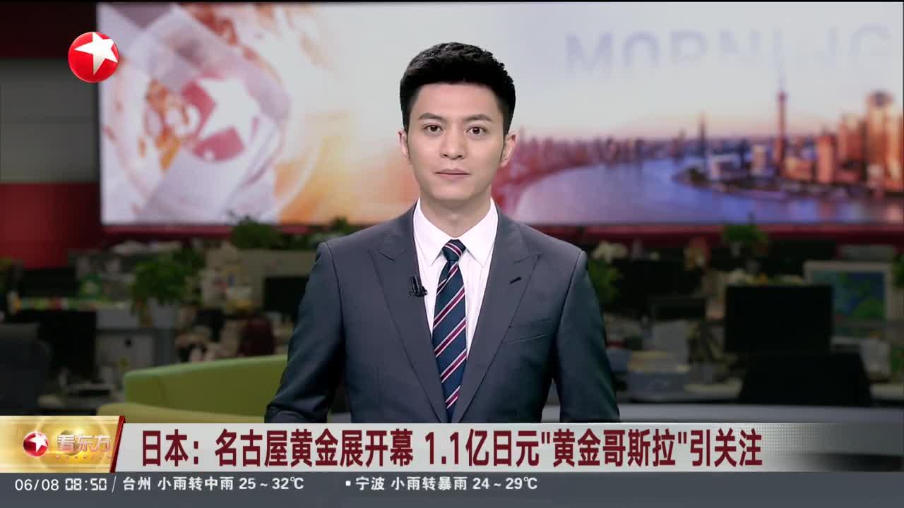 日本：名古屋黄金展开幕 1.1亿日元“黄金哥斯拉”引关注