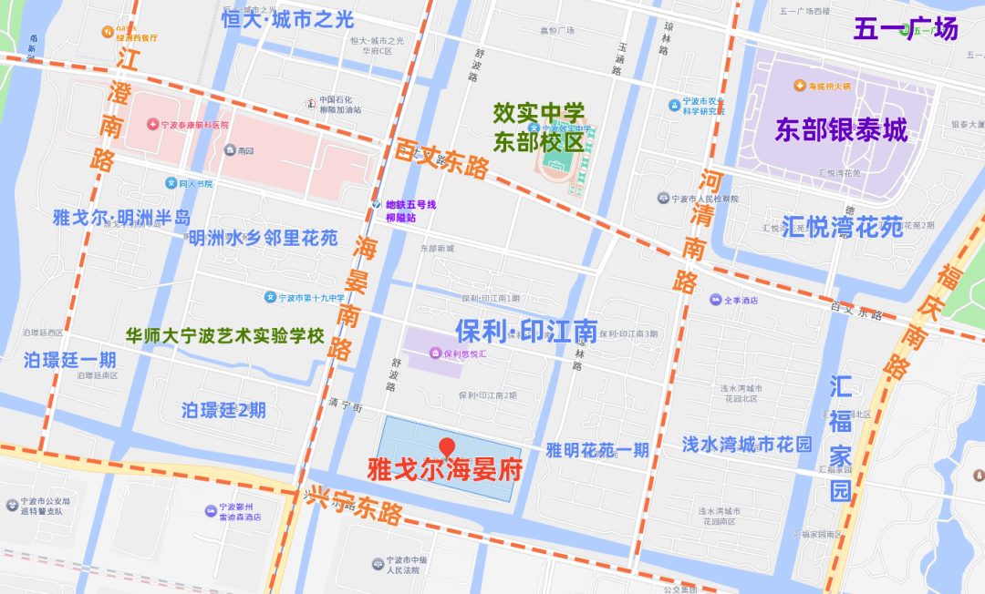 雅戈尔·海晏府区位示意图。