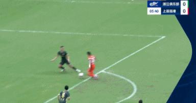 半场-上海海港暂1-0浙江队 加布里埃尔破门蒋光太、冯劲中框