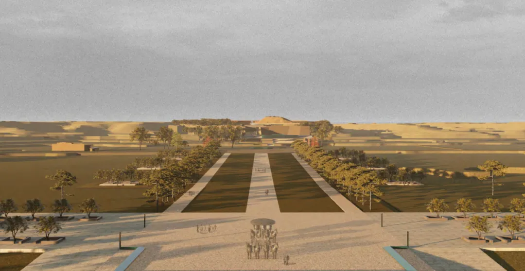 秦咸阳城六号宫殿及殿前古道路遗址保护展示工程