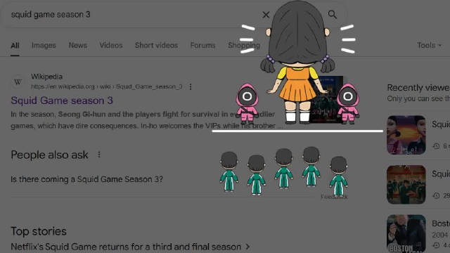 谷歌搜索鱿鱼游戏第三季现123木头人彩蛋