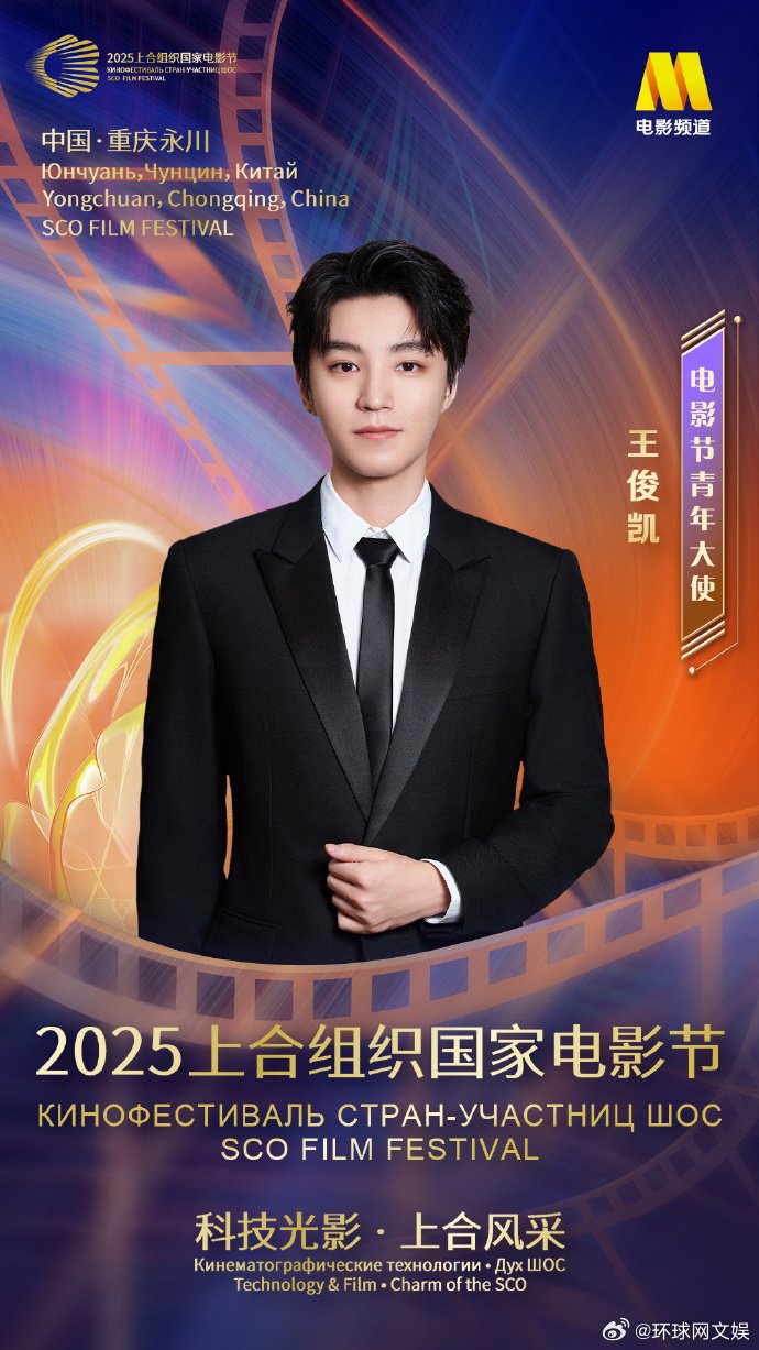 王俊凯任2025上合组织国家电影节青年大使