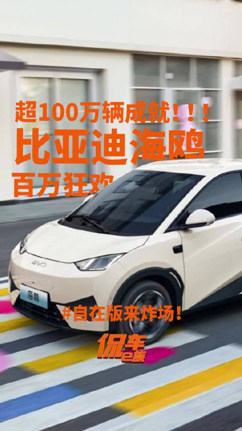 超100万辆成就！比亚迪海鸥百万狂欢，自在版来炸场！
