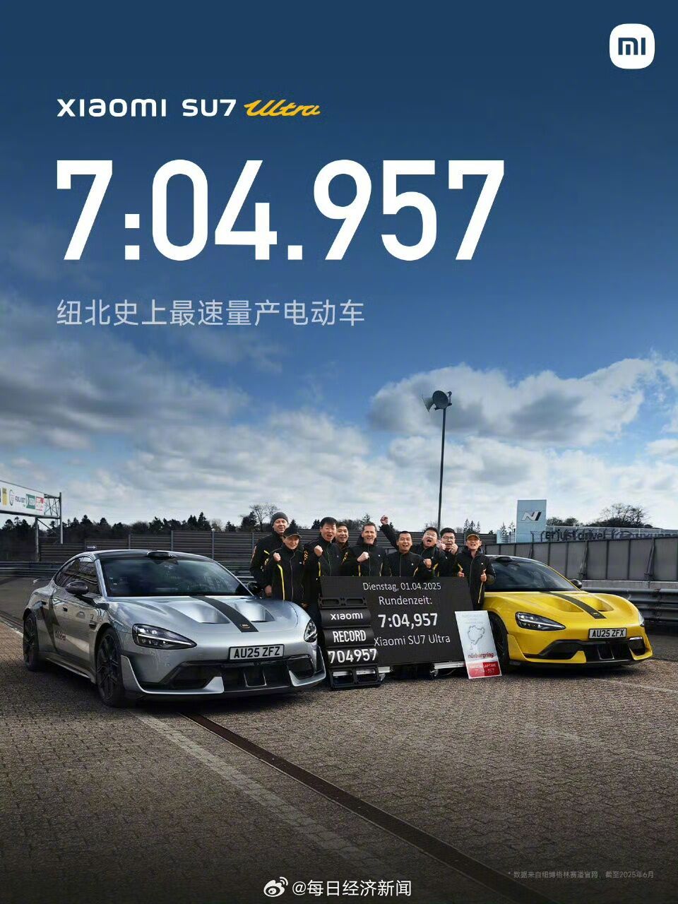 小米汽车纽北赛道破纪录，中国电动车技术获突破