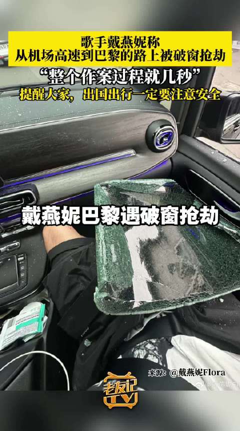 戴燕妮巴黎遇破窗抢劫