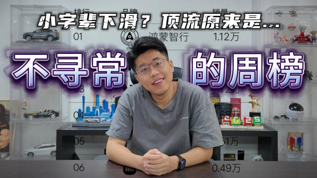 新能源车周榜数据异常，小字辈车型销量下滑