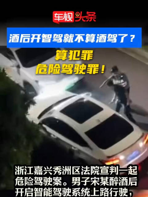 酒后开智驾被判危险驾驶罪，检察官称驾驶员负全责