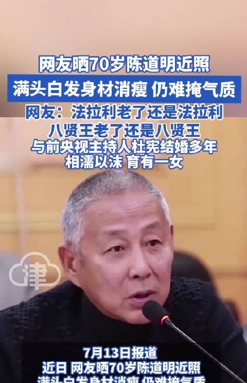 网友晒70岁陈道明近照满头白发身材消瘦