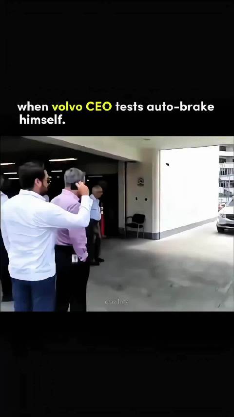 沃尔沃自动刹车测试撞伤工作人员，未启用行人检测功能
