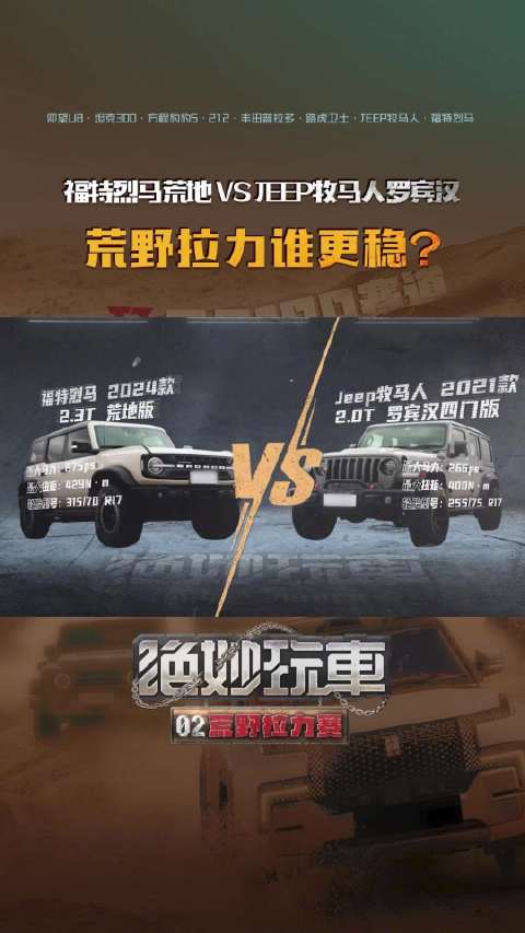 福特烈马荒地 VS Jeep牧马人罗宾汉，荒野拉力谁更稳？