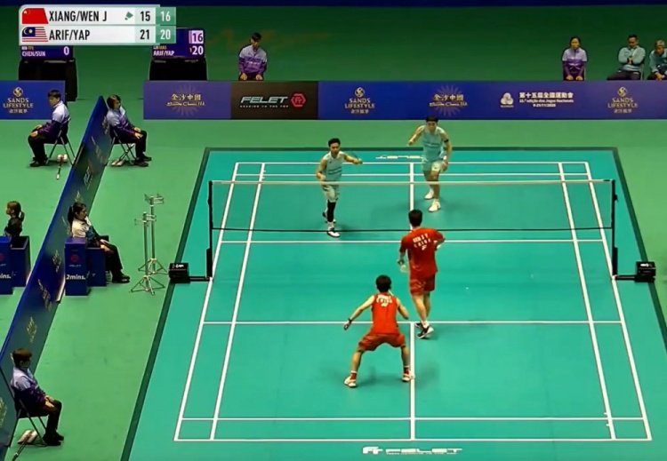 任翔宇/孙文骏0-2马来西亚组合，止步中国澳门公开赛男双首轮