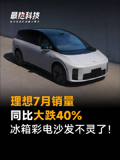理想7月销量，同比大跌40%，冰箱彩电沙发不灵了！