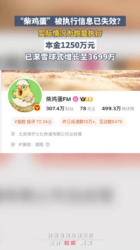 柴鸡蛋主页无作品粉丝质疑动机