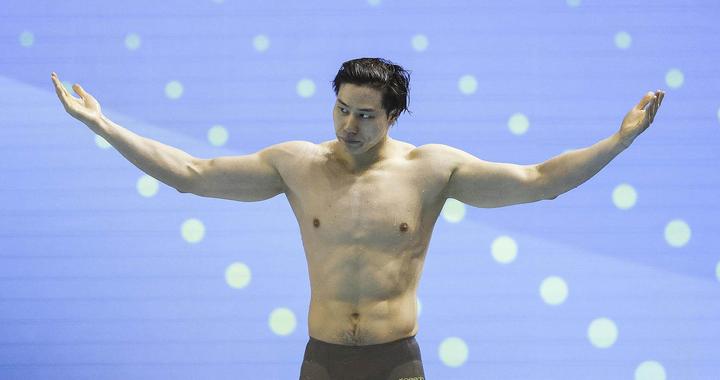 中国游泳队共收获2金6银6铜