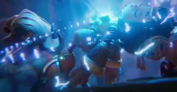 王者动画发育路团战激烈，鲁班马可公孙离元芳混战