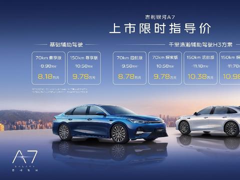 越级实力，颠覆而来！吉利银河A7上市8.18万元起