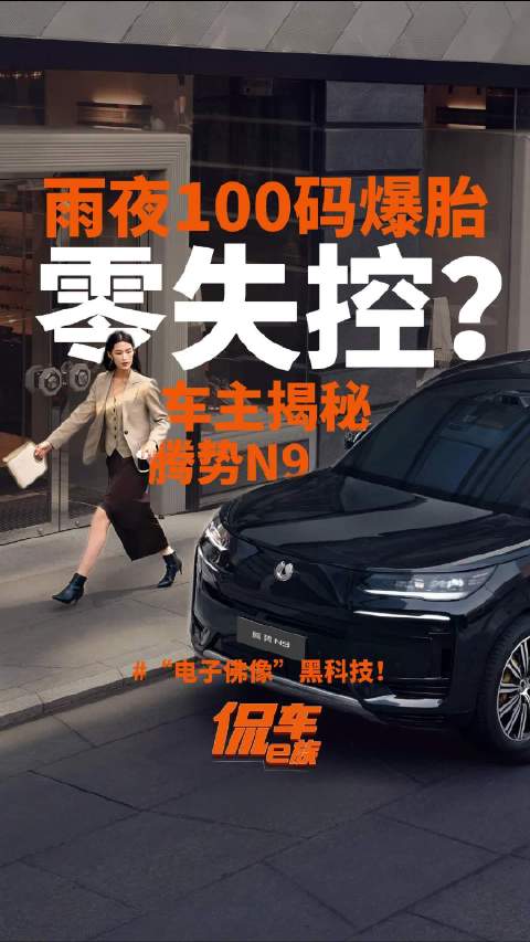 雨夜100码爆胎零失控？车主揭秘腾势N9的“电子佛像”黑科技！