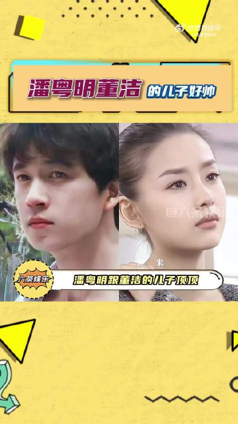 董洁潘粤明儿子真是星二代中颜值很高的了！