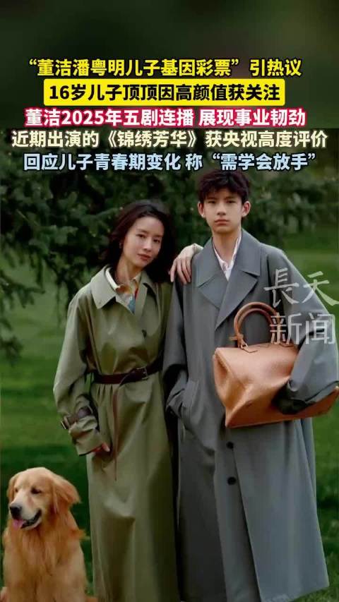 董洁潘粤明16岁儿子颜值引热议