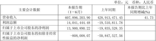 晋西车轴2025年半年度财报主要数据。(图片来源:上海证券交易所官网)