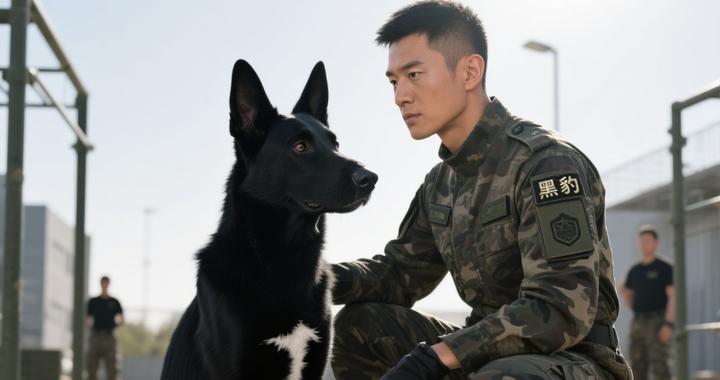 军犬抗洪被洪水卷走，3年后训导员雪地被狼群困住，看见头狼怔住