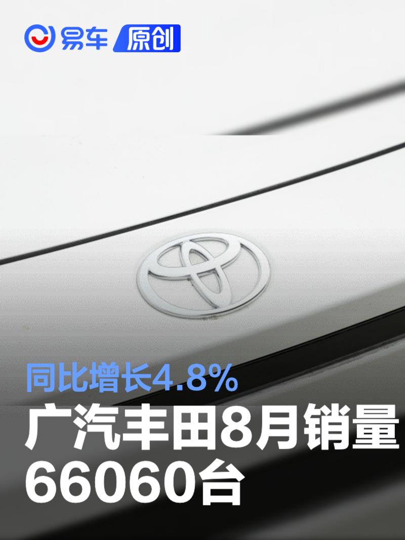 广汽丰田8月销量66060台 同比增长4.8%