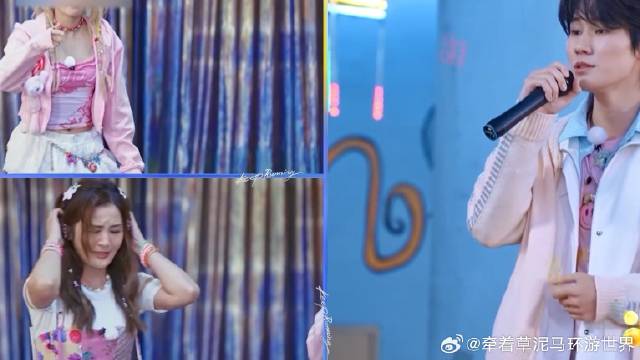 张真源节奏挑战，谁料把蔡卓妍都整不会了，笑不活了要