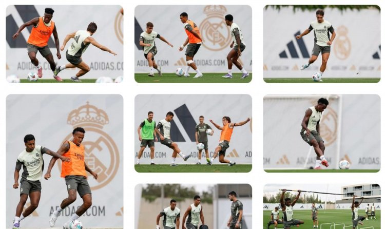 皇马官方：卡马文加、贝林参加部分合练，恩德里克和门迪单独训练