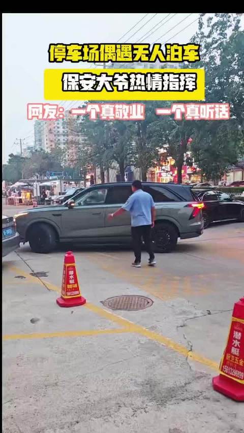 保安指挥魏牌蓝山精准泊车