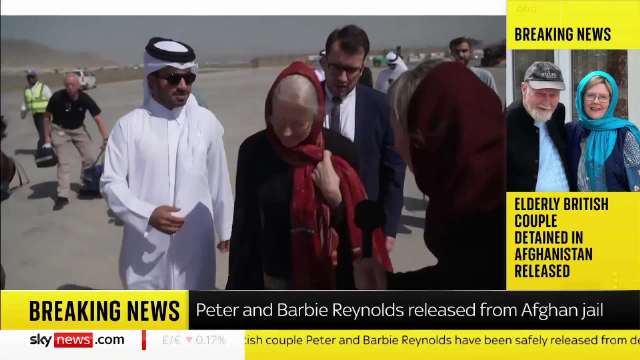 英国老年夫妇被塔利班拘留数月后获释
