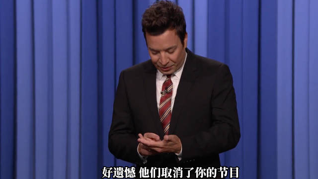 吉米·法伦在《肥伦秀》中评论《鸡毛秀》停播事件↓