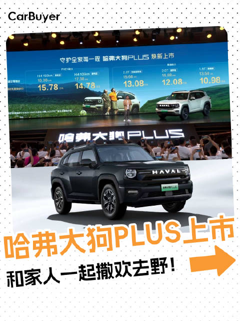 哈弗大狗PLUS上市，和家人一起撒欢去野！