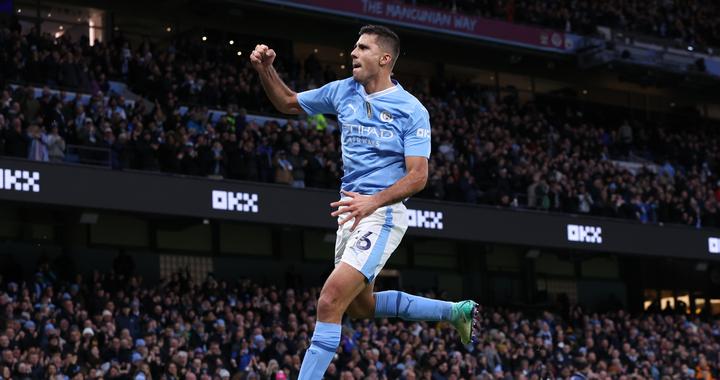 罗德里时隔1年再在欧冠出场，上次对阵意甲球队还是去年9月战国米