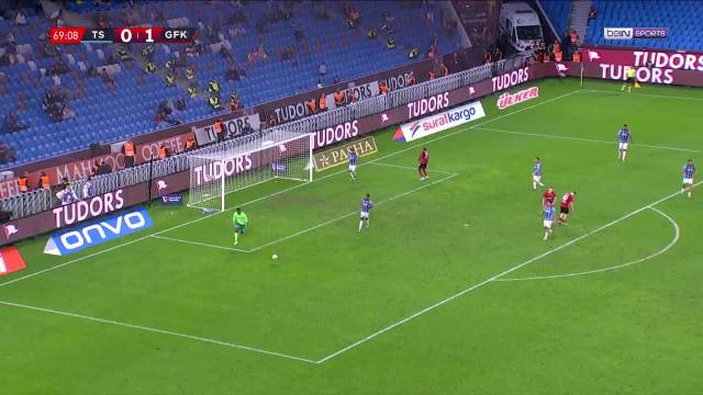 土超门将奥纳纳长传助攻，助特拉布宗体育1比1平加辛塔BB