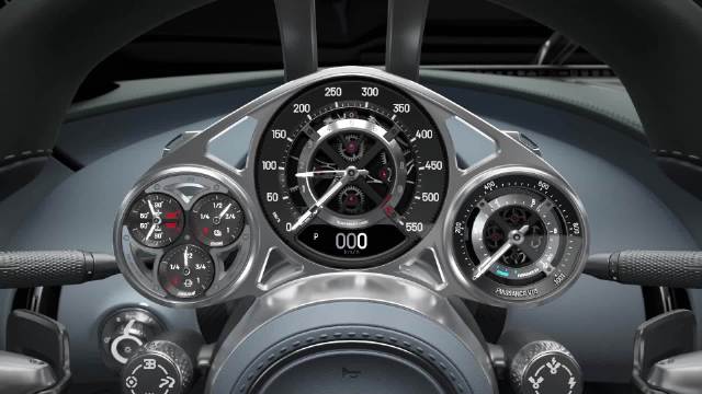 布加迪陀飞轮仪表就是好看，这仪表盘都可以买辆车了吧